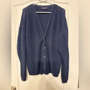 Women's Navy Cardigan Sweater